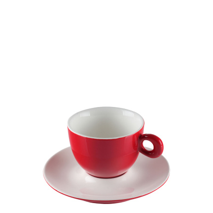 Krožniček za kavo/čaj rdeč 15 cm – RGB