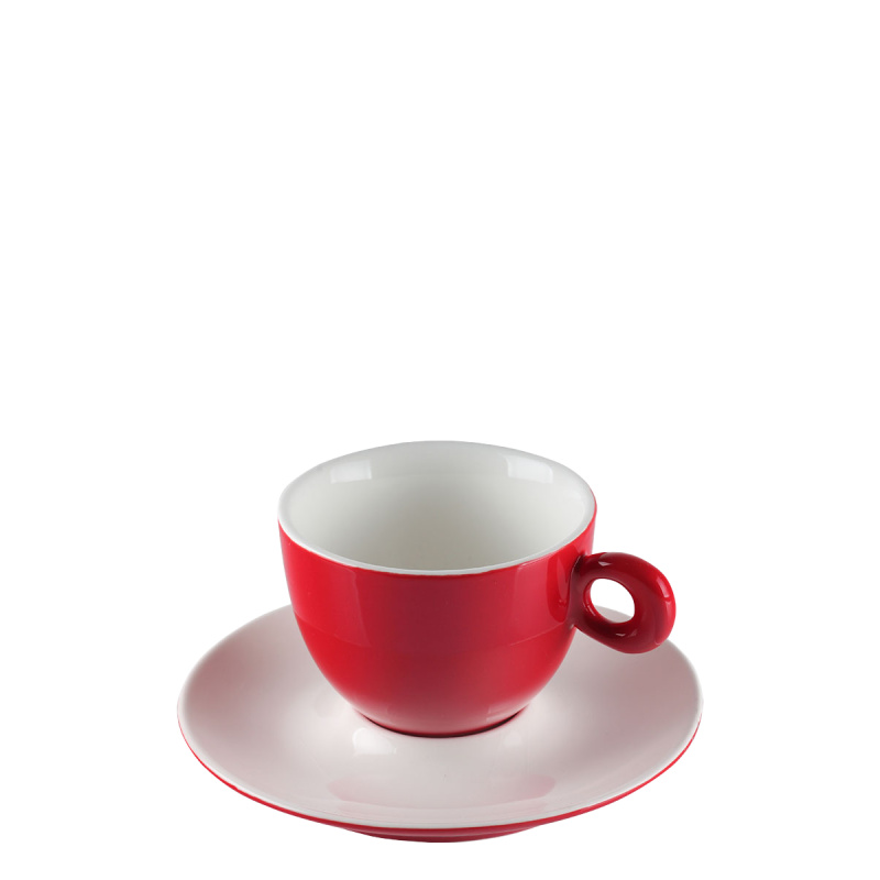 Krožniček za kavo/čaj rdeč 15 cm – RGB