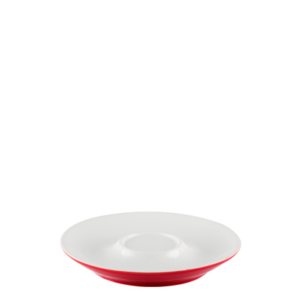 Krožniček za kavo/čaj rdeč 15 cm – RGB