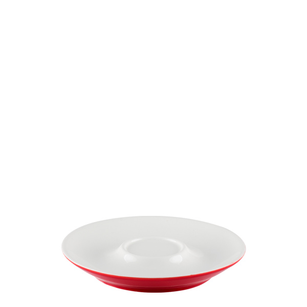 Krožniček za kavo/čaj rdeč 15 cm – RGB