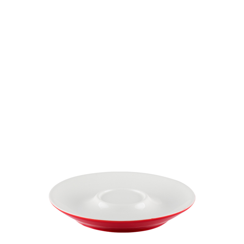 Krožniček za kavo/čaj rdeč 15 cm – RGB