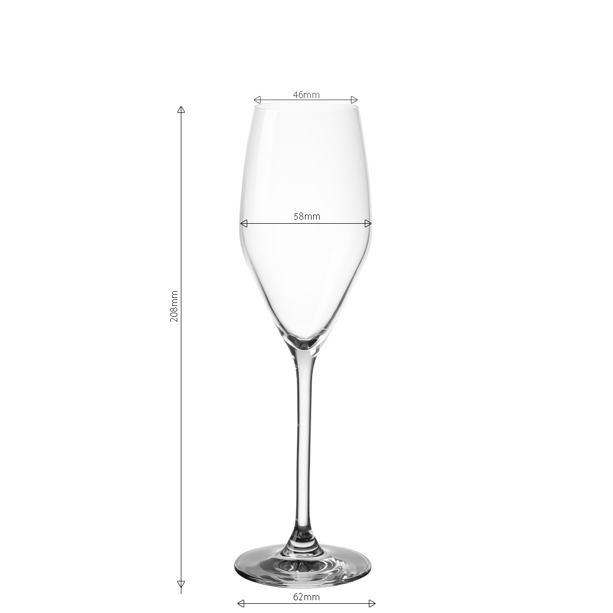 Kozarec za šampanjec 170 ml 6 kosov – Optima Glas Lunasol