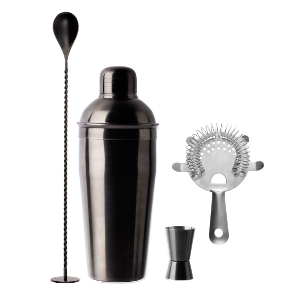 Barski set 4 kosi PVD črn – Basic Bar