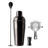 Barmanski set 4 kosi PVD črne barve — Basic Bar
