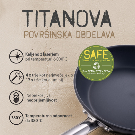 Ponev s titanovo prevleko Ø 20 cm - Saturn Terra Lunasol