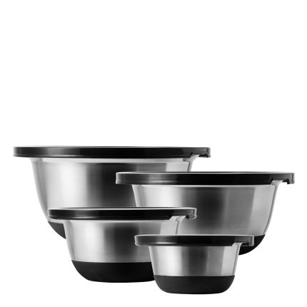 Komplet posod za mešanje s pokrovom 8 kos – Basic Kitchen