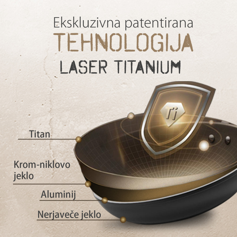 Titanova ponev ø 28 cm H5 | Saturn Terra Lunasol