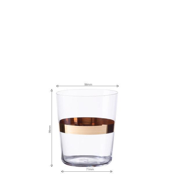 Kozarci Tumbler z zlato črto 440 ml set 6 kosov - 21st Century Glas Lunasol META Glass