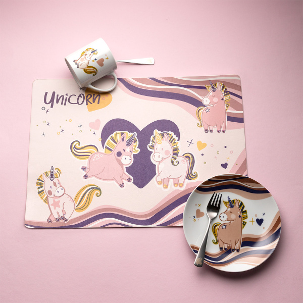 Otroški pogrinjek Unicorn 45 × 32 cm – KIDS WORLD
