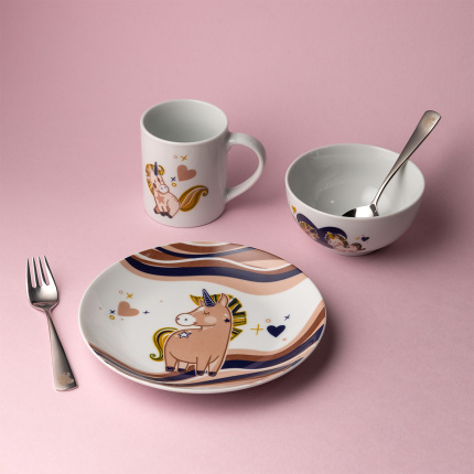 Otroški porcelanasti set Unicorn 3 kosov – KIDS WORLD