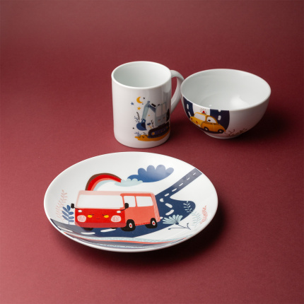Otroški porcelanasti set Cars 3 kosov – KIDS WORLD