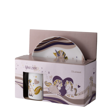Otroški porcelanasti set Unicorn 3 kosov – KIDS WORLD
