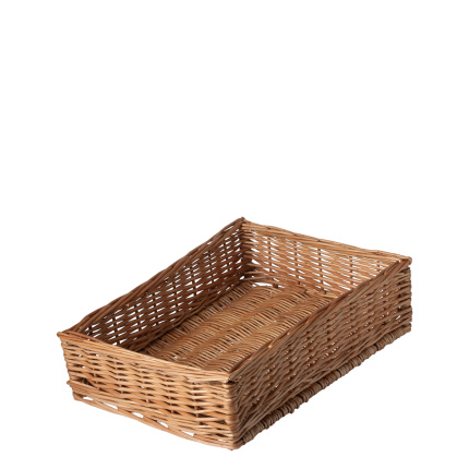 Pravokotna pletena košara za kruh 40 × 30 × 10 cm — Flow Wicker
