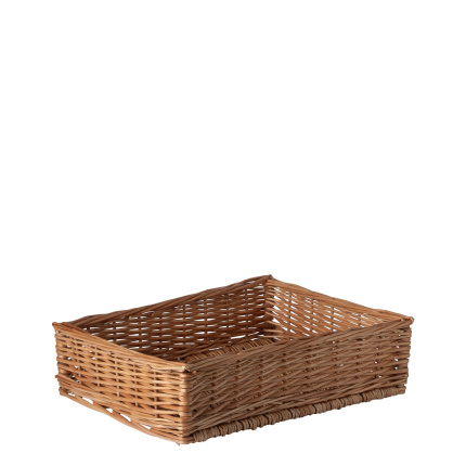Pravokotna pletena košara za kruh 40 × 30 × 10 cm — Flow Wicker