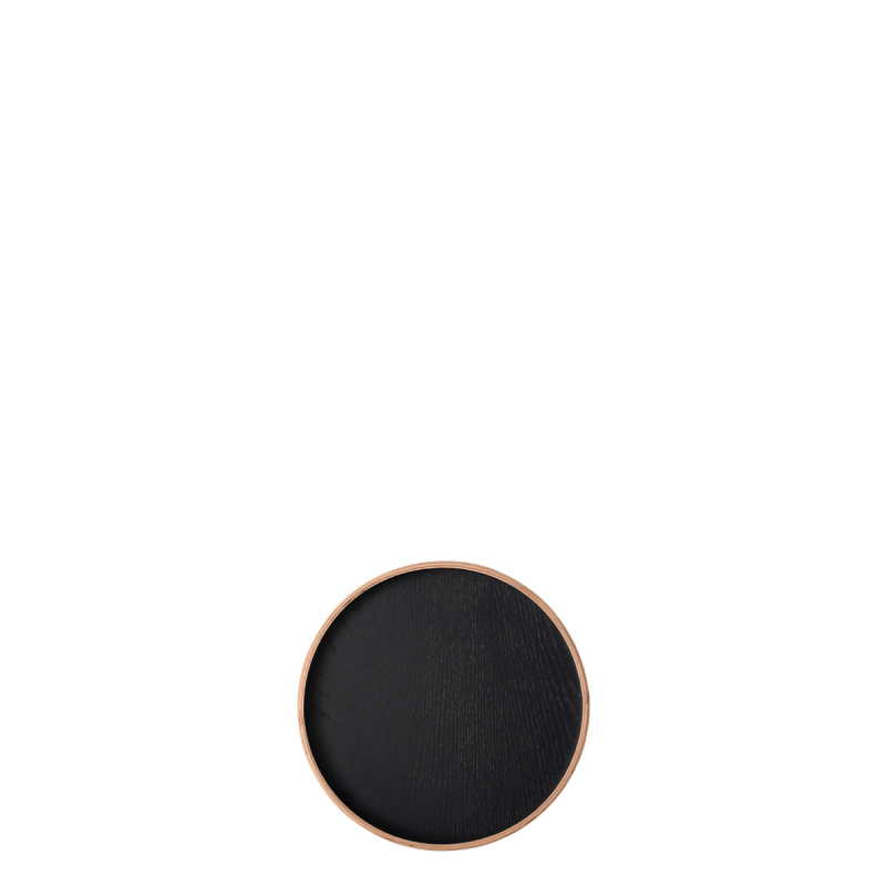 Okrogli pladenj Ø 22 cm, V: 3.5 cm – Elements Wood Wengue