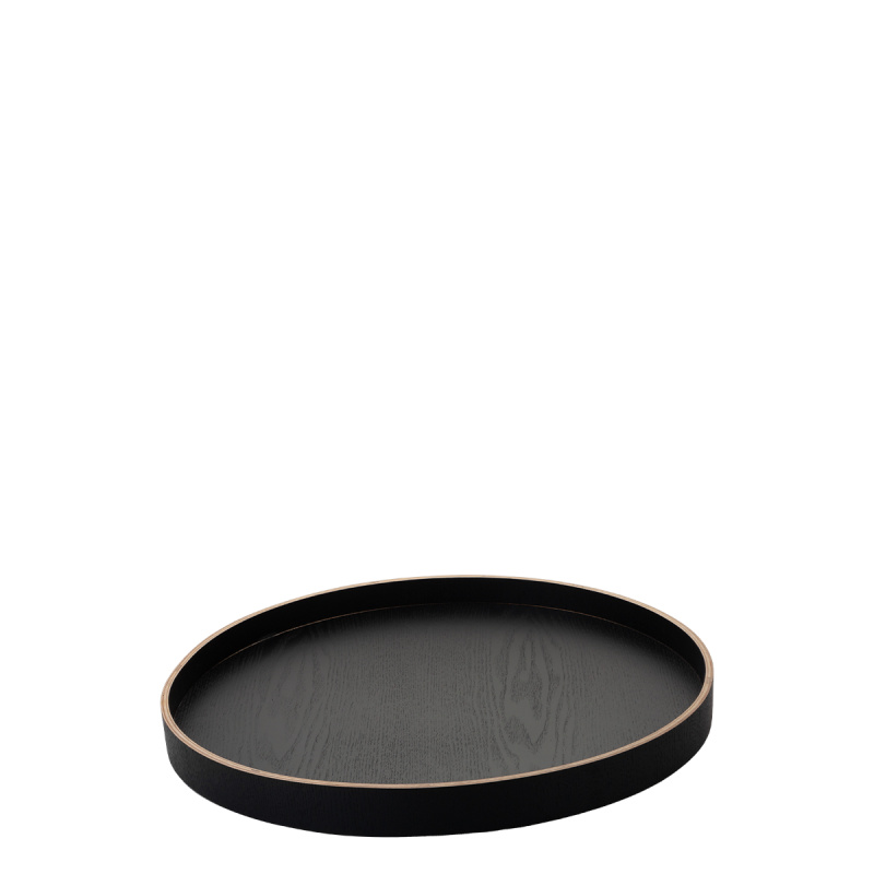 Okrogli pladenj Ø 40 cm, V: 3.5 cm – Elements Wood Wengue