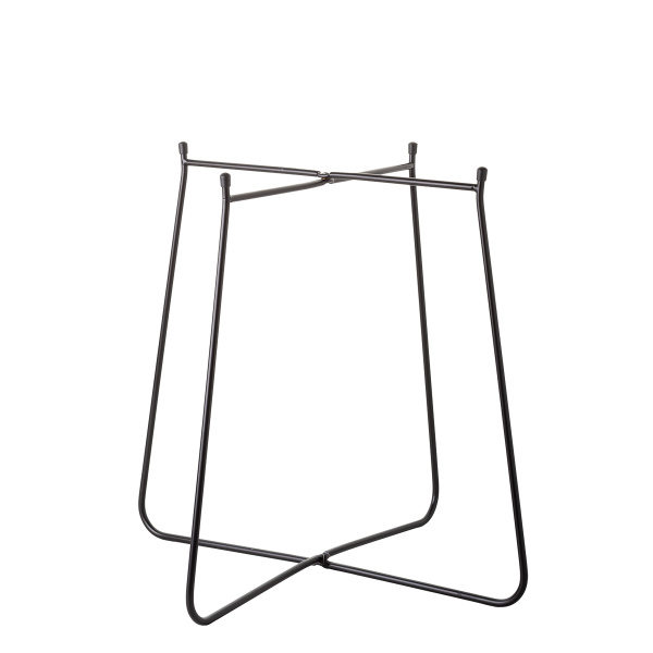 Črno stojalo Ø 40 cm, V: 48 cm – Elements Wood