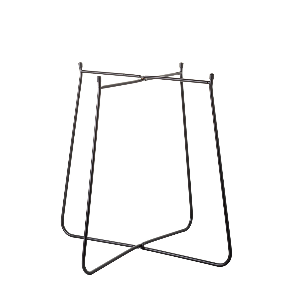 Črno stojalo Ø 40 cm, V: 48 cm – Elements Wood