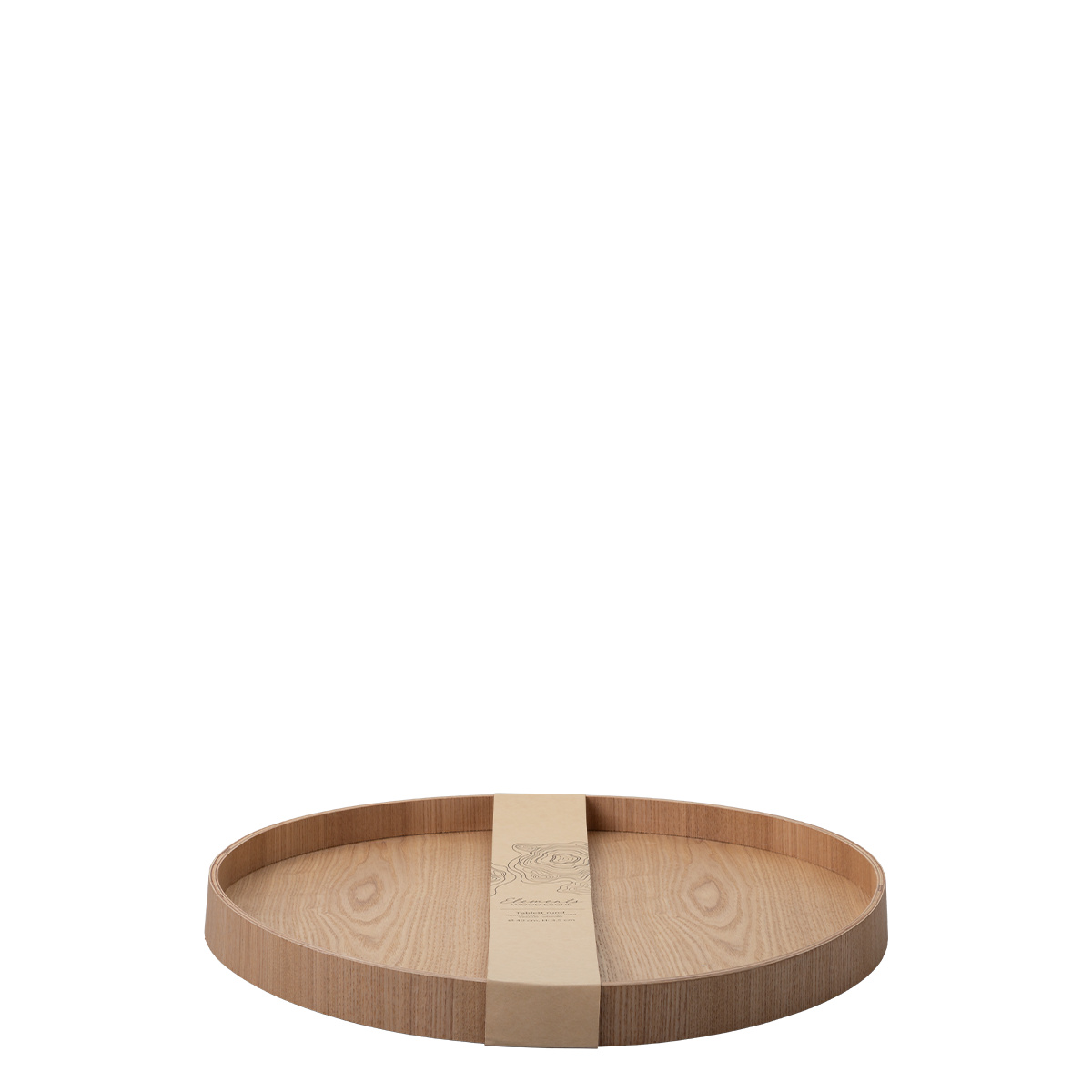 Okrogli pladenj Ø 40 cm, V: 3.5 cm – Elements Wood jesen