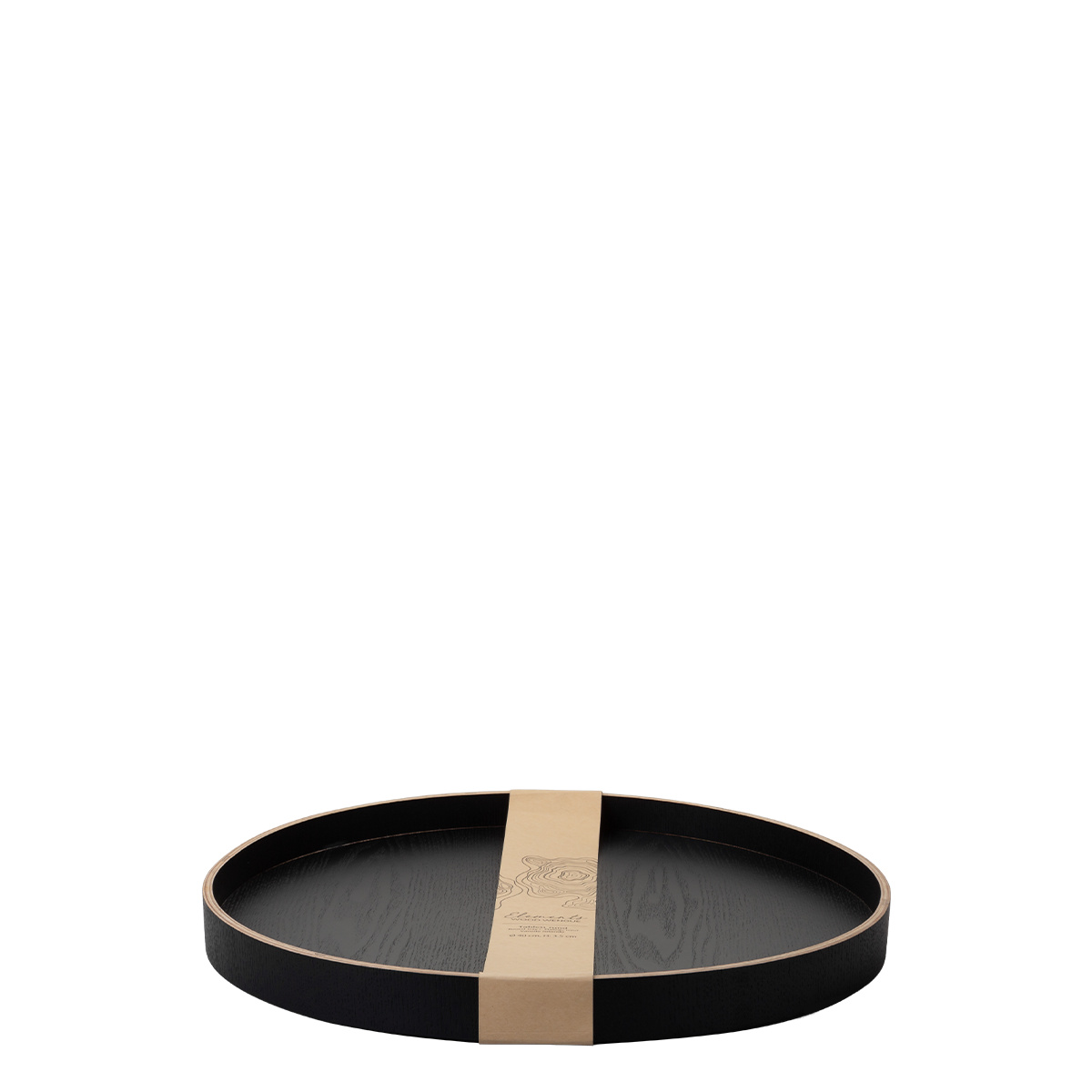 Okrogli pladenj Ø 40 cm, V: 3.5 cm – Elements Wood Wengue