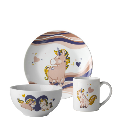 Otroški porcelanasti set Unicorn 3 kosov – KIDS WORLD