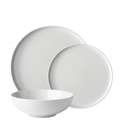 Komplet krožnikov 12 kosov — Fine Dining White