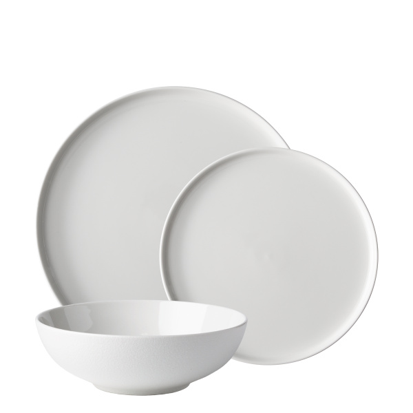 Komplet krožnikov 12 kosov — Fine Dining White