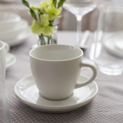Krožnik za skodelico 14,5 cm — Fine Dining White Frosty