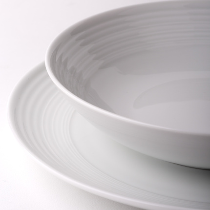 Globoki krožnik Coupe classic Deco 22 cm set 6 kosov – UNIVERS bel