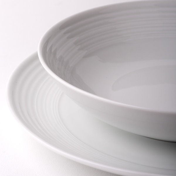 Globoki krožnik Coupe classic Deco 22 cm set 6 kosov – UNIVERS bel