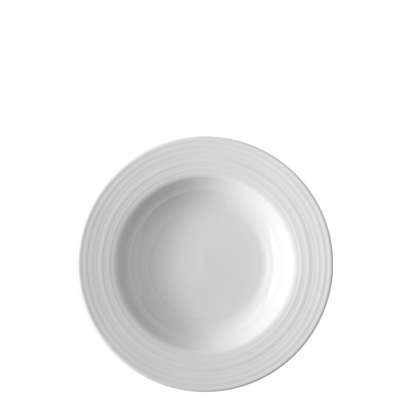 Globoki krožnik z robom Deco 22 cm set 6 kosov – UNIVERS bel