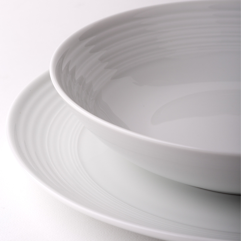 Plitvi krožnik Coupe classic Deco 27 cm set 6 kos – UNIVERS bel