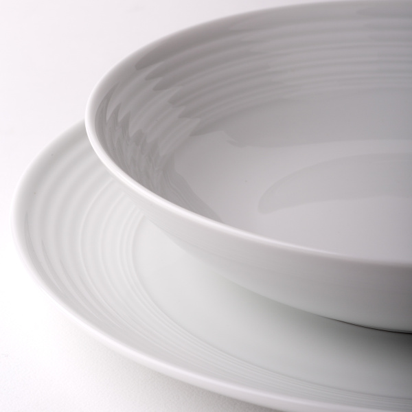 Plitvi krožnik Coupe classic Deco 29 cm set 6 kosov – UNIVERS bel