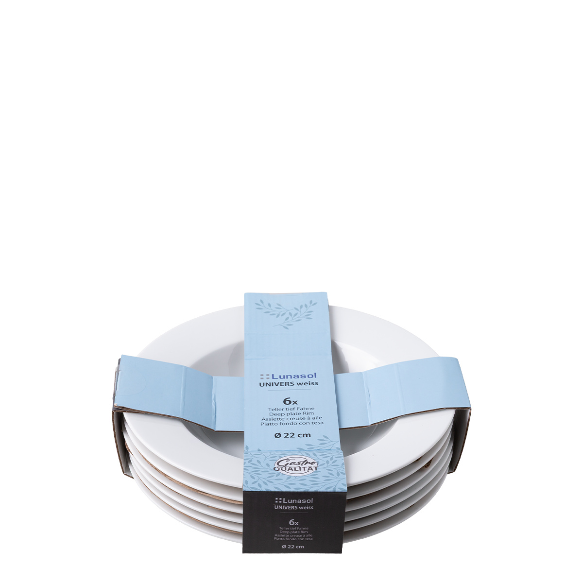 Globoki krožnik 22 cm set 6 kosov — UNIVERS bel