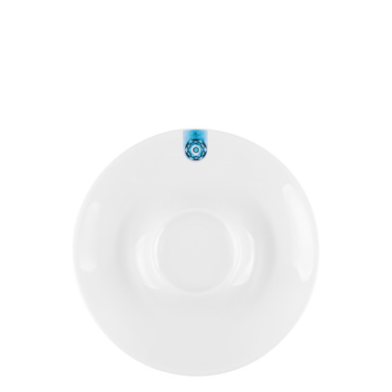Kavni/čajni krožniček z modrim ornamentom 15 cm – Gaya RGB