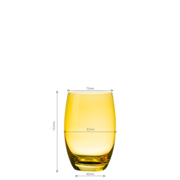 Kozarci Tumbler rumeni 460 ml 6 kosov - Optima Glas Lunasol