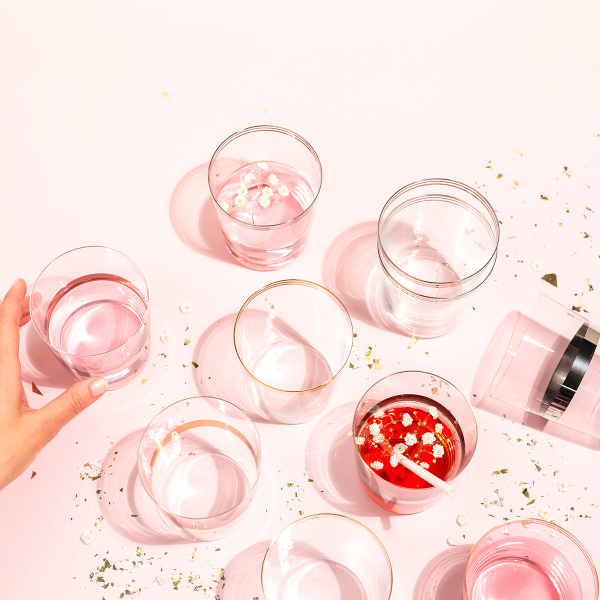 Kozarec Tumbler s tremi črtami v platinasti barvi 440 ml - 21st Century Glas