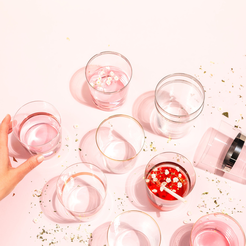 Kozarec Tumbler s tremi črtami v platinasti barvi 440 ml - 21st Century Glas