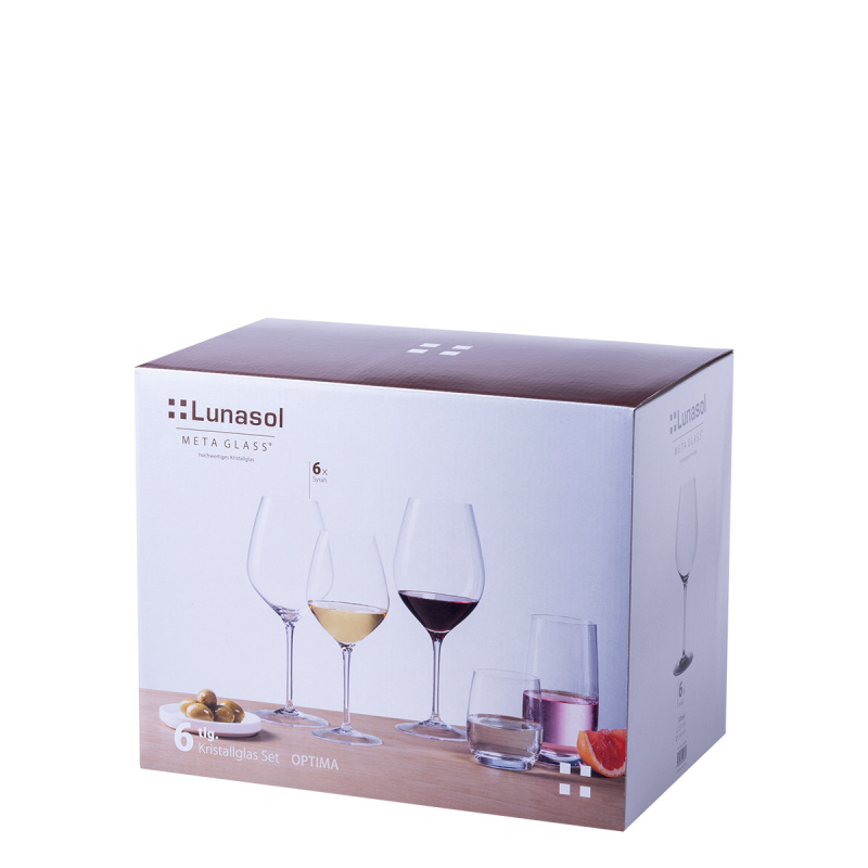 Kozarci za rdeče vino 570 ml set 6 kosov - Optima Glas Lunasol