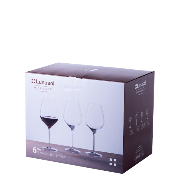 Kozarci za rdeče vino 570 ml set 6 kosov - Optima Glas Lunasol