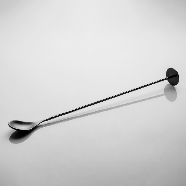 Barmanska žlica PVD črna mat 28 cm – Basic Bar