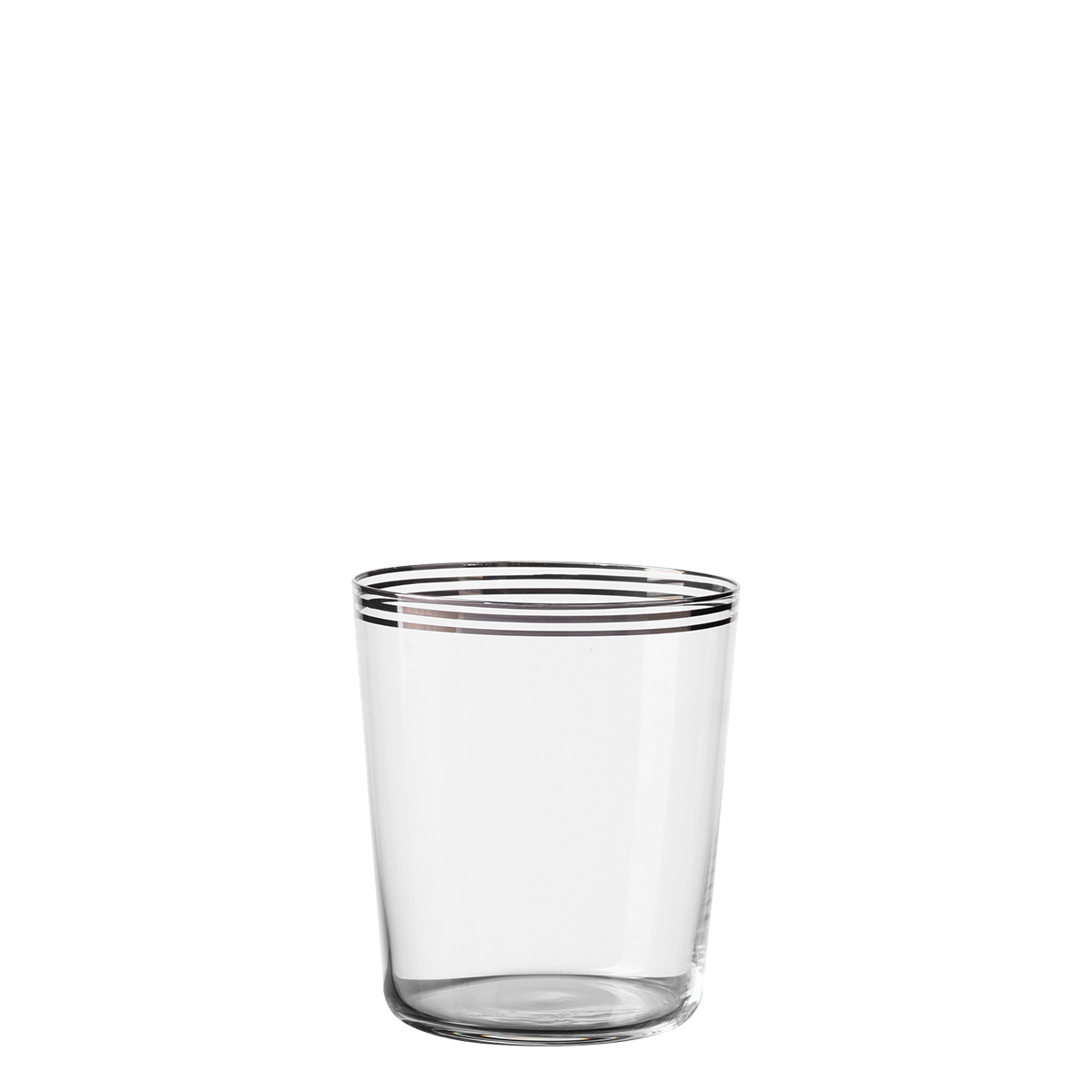 Kozarci Tumbler s tremi črtami v platinasti barvi 440 ml komplet 6 kosov - 21st Century Glas