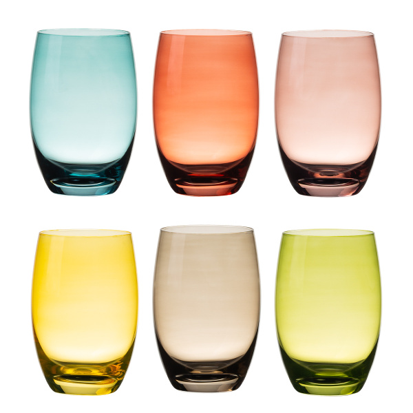 Barvni kozarci Tumbler 460 ml 6 kosov — Optima Glas Lunasol