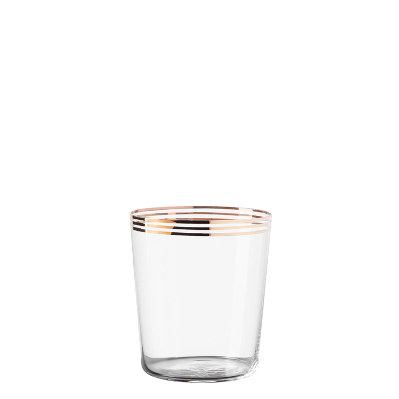 Kozarci Tumbler s tremi zlatimi črtami 440 ml komplet 6 kosov - 21st Century Glas