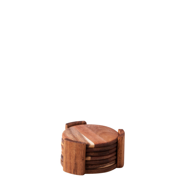 Set 7 podstavkov v stojalu ? 11,8 cm - FLOW Wooden