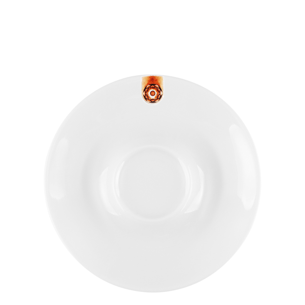 Kavni/čajni krožniček z rjavim ornamentom 15 cm – Gaya RGB