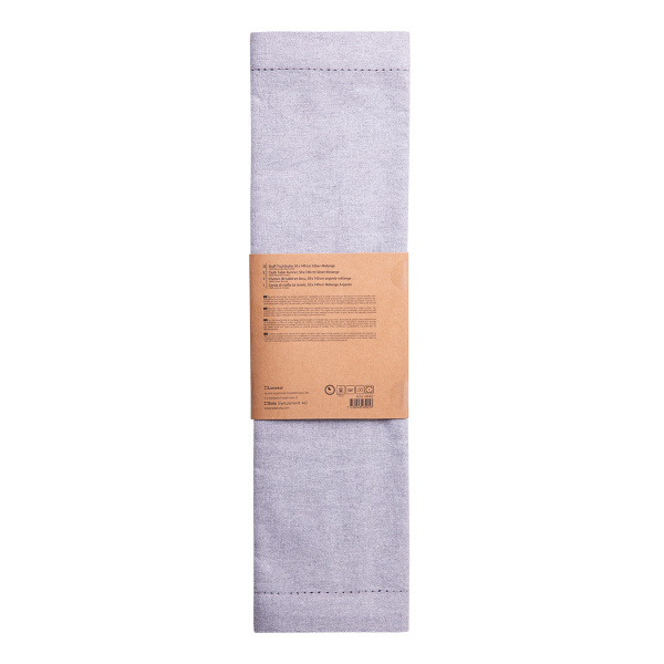 Svetlosiv bombažni namizni tekač 50 x 140 cm – Basic Ambiente