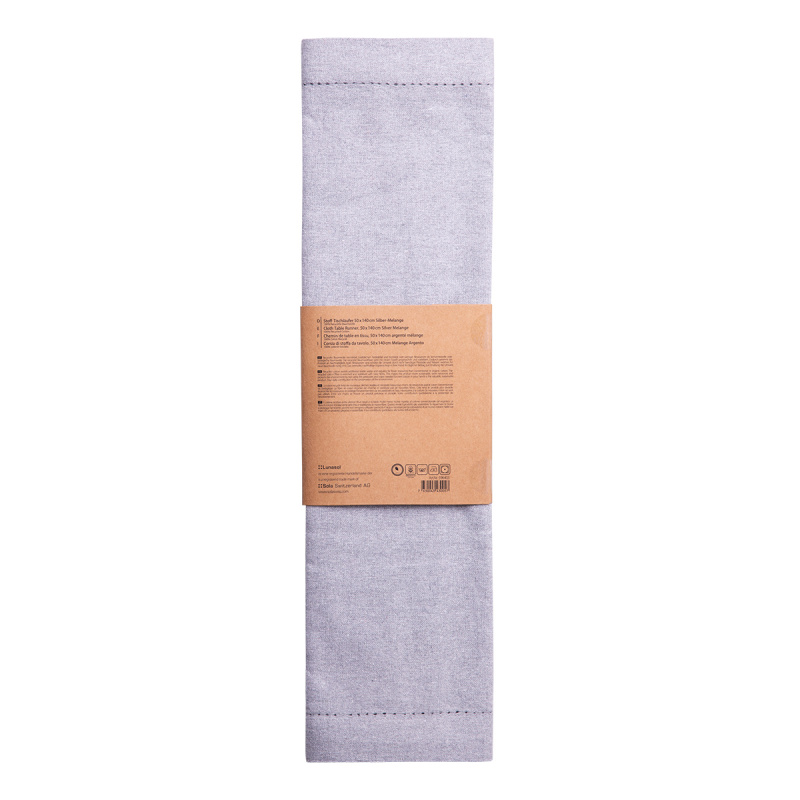 Svetlosiv bombažni namizni tekač 50 x 140 cm – Basic Ambiente