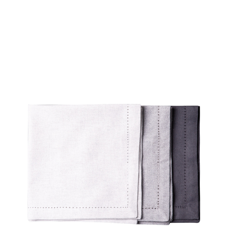 Svetlosivi bombažni prtički 45 x 45 cm 2 kosa – Basic Ambiente