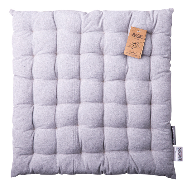 Svetlosiva bombažna blazina za stol 40 x 40 x 4 cm – Basic Ambiente